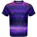 Massive Flare Lines Horizon Glow Particles Animation Background Space Men s Cotton Tee View1