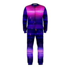 Massive Flare Lines Horizon Glow Particles Animation Background Space Onepiece Jumpsuit (kids)