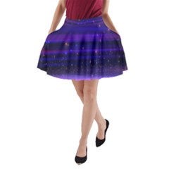 Massive Flare Lines Horizon Glow Particles Animation Background Space A-line Pocket Skirt by Mariart