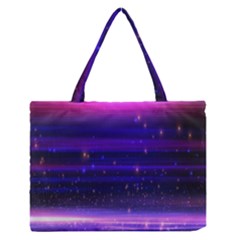 Massive Flare Lines Horizon Glow Particles Animation Background Space Zipper Medium Tote Bag by Mariart