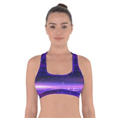 Massive Flare Lines Horizon Glow Particles Animation Background Space Cross Back Sports Bra by Mariart