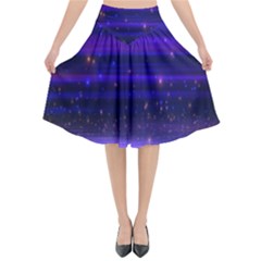 Massive Flare Lines Horizon Glow Particles Animation Background Space Flared Midi Skirt