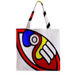 Pedernal Art Circle Sign Zipper Grocery Tote Bag by Mariart