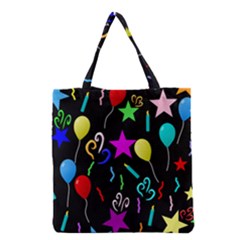 Party Pattern Star Balloon Candle Happy Grocery Tote Bag by Mariart