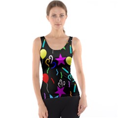 Party Pattern Star Balloon Candle Happy Tank Top