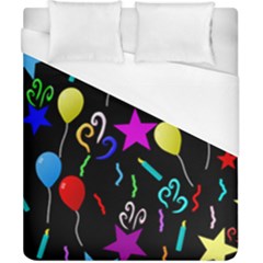 Party Pattern Star Balloon Candle Happy Duvet Cover (california King Size) by Mariart