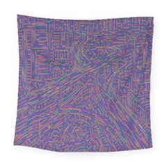 Infiniti Line Building Street Line Illustration Square Tapestry (large)