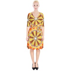 Ornaments Art Line Circle Wrap Up Cocktail Dress by Mariart