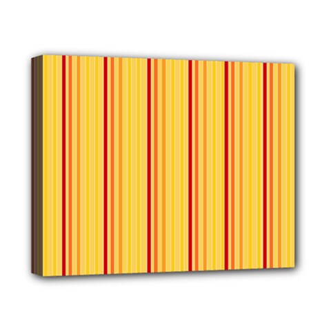 Red Orange Lines Back Yellow Canvas 10  X 8  by Mariart