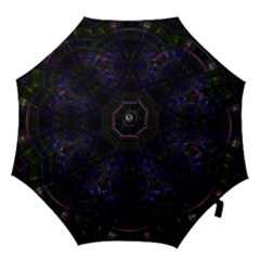 Psychic Color Circle Abstract Dark Rainbow Pattern Wallpaper Hook Handle Umbrellas (large)
