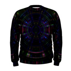 Psychic Color Circle Abstract Dark Rainbow Pattern Wallpaper Men s Sweatshirt