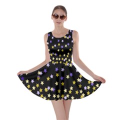 Space Star Light Gold Blue Beauty Skater Dress