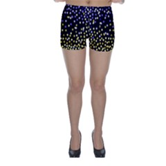 Space Star Light Gold Blue Beauty Skinny Shorts