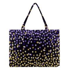 Space Star Light Gold Blue Beauty Medium Tote Bag by Mariart