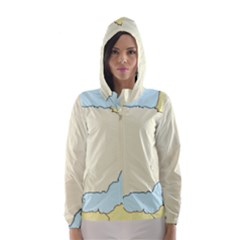 Spain Map Modern Hooded Wind Breaker (women) by Mariart