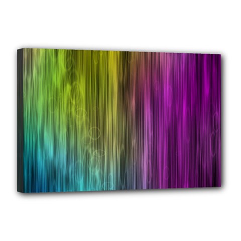 Rainbow Bubble Curtains Motion Background Space Canvas 18  X 12 