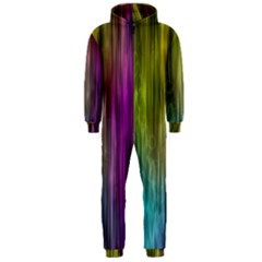 Rainbow Bubble Curtains Motion Background Space Hooded Jumpsuit (men)  by Mariart