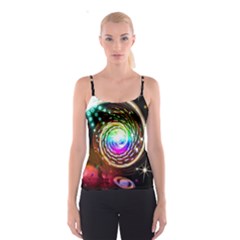 Space Star Planet Light Galaxy Moon Spaghetti Strap Top