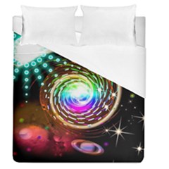 Space Star Planet Light Galaxy Moon Duvet Cover (queen Size)