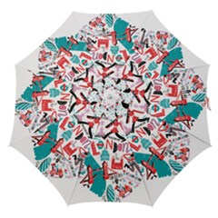 London Illustration City Straight Umbrellas