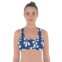 Star Flower Floral Blue Beauty Polka Cross Back Sports Bra