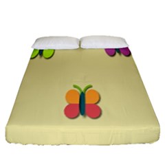 Spring Butterfly Wallpapers Beauty Cute Funny Fitted Sheet (queen Size)