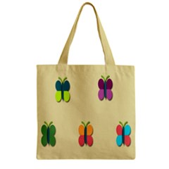 Spring Butterfly Wallpapers Beauty Cute Funny Zipper Grocery Tote Bag