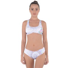 Prismatic Stars Whirlpool Circlr Rainbow Criss Cross Bikini Set by Mariart