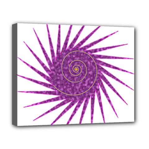 Spiral Purple Star Polka Deluxe Canvas 20  X 16  