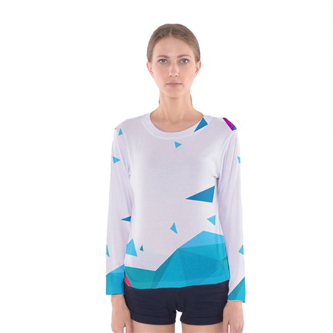 Triangle Chevron Colorfull Women s Long Sleeve Tee by Mariart