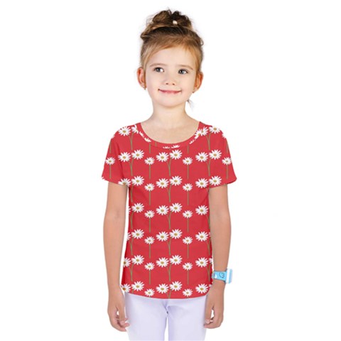 Sunflower Red Star Beauty Flower Floral Kids  One Piece Tee by Mariart