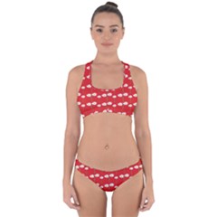 Sunflower Red Star Beauty Flower Floral Cross Back Hipster Bikini Set by Mariart