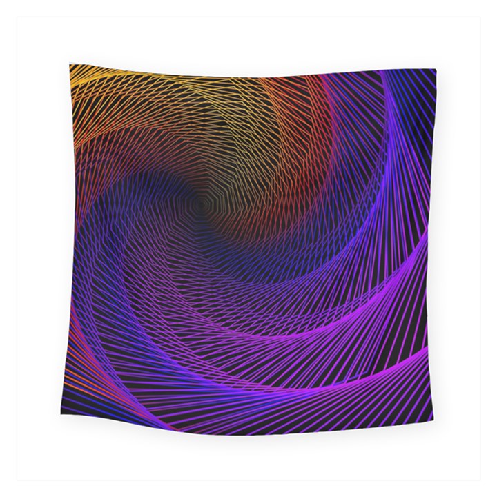 Striped Abstract Wave Background Structural Colorful Texture Line Light Wave Waves Chevron Square Tapestry (Small)