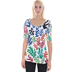 The Wreath Matisse Beauty Rainbow Color Sea Beach Wide Neckline Tee