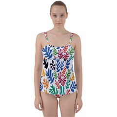 The Wreath Matisse Beauty Rainbow Color Sea Beach Twist Front Tankini Set by Mariart