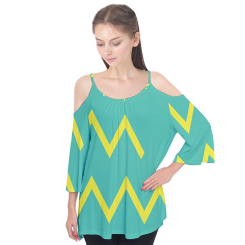 Waves Chevron Wave Green Yellow Sign Flutter Tees by Mariart