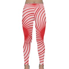 Spiral Red Polka Star Classic Yoga Leggings by Mariart