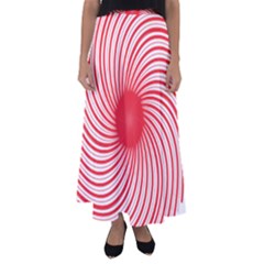 Spiral Red Polka Star Flared Maxi Skirt