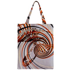 Splines Line Circle Brown Zipper Classic Tote Bag by Mariart