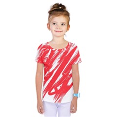 Valentines Day Heart Modern Red Polka Kids  One Piece Tee