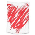 Valentines Day Heart Modern Red Polka Large Tapestry View1