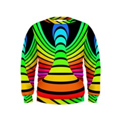 Twisted Motion Rainbow Colors Line Wave Chevron Waves Kids  Sweatshirt