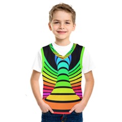 Twisted Motion Rainbow Colors Line Wave Chevron Waves Kids  Sportswear