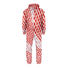 Waves Wave Learning Connection Polka Red Pink Chevron Hooded Jumpsuit (kids)