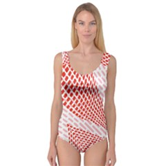 Waves Wave Learning Connection Polka Red Pink Chevron Princess Tank Leotard 
