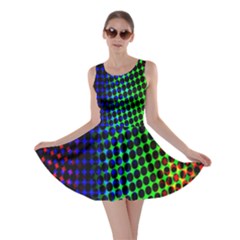 Digitally Created Halftone Dots Abstract Background Design Skater Dress by Nexatart