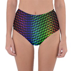 Digitally Created Halftone Dots Abstract Background Design Reversible High-waist Bikini Bottoms by Nexatart