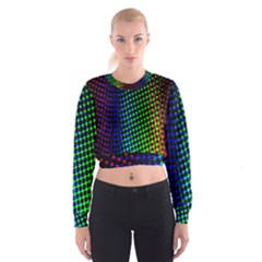 Digitally Created Halftone Dots Abstract Background Design Cropped Sweatshirt by Nexatart