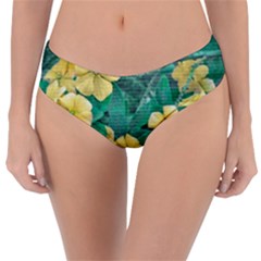 Yellow Flowers At Nature Reversible Classic Bikini Bottoms by dflcprints