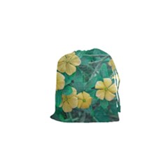 Yellow Flowers At Nature Drawstring Pouches (xs)  by dflcprints